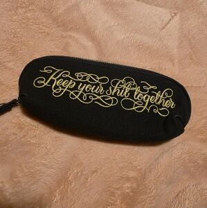 Keep Your Sh*t Together Black Zipper Pouch
